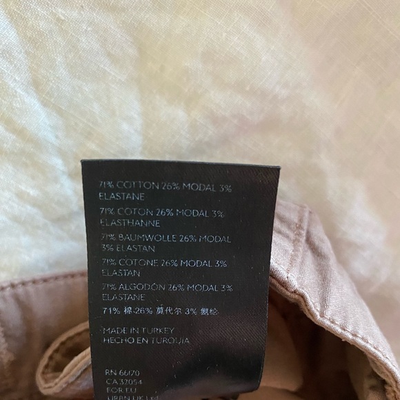 Free people Women's Tan Button-Front Pants size 0 - Picture 8 of 8